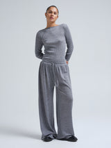 Seamless Basic Woolen Barbera | Merinowolle Pants Grey Melange