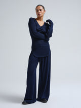 Seamless Basic Bellezza | Merinowolle L/S T-Shirt Navy