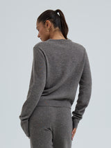 Seamless Basic Classic Crew Neck | Wolle Kaschmir Cardigan Heather Mushroom