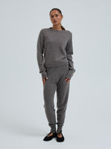 Seamless Basic Classic Crew Neck | Wolle Kaschmir Cardigan Heather Mushroom