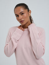 Seamless Basic Classic Crew Neck | Wolle Kaschmir Cardigan Powder Pink