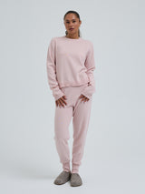 Seamless Basic Classic Crew Neck | Wolle Kaschmir Cardigan Powder Pink