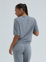 Seamless Basic Classic T-shirt | Wolle Kaschmir T-shirt Ash Melange