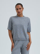 Seamless Basic Classic T-shirt | Wolle Kaschmir T-shirt Ash Melange