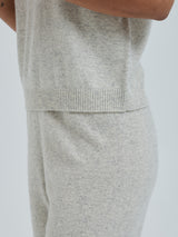 Seamless Basic Classic T-shirt | Wolle Kaschmir T-shirt Ecru Melange