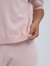 Seamless Basic Classic T-shirt | Wolle Kaschmir T-shirt Powder Pink