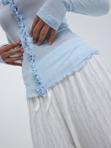 Seamless Basic Cotton Cardy | Baumwolle Cardigan Hazy Sky