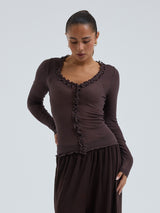 Seamless Basic Cotton Cardy | Baumwolle Cardigan Java