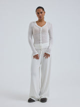 Seamless Basic Cotton Cardy | Baumwolle Cardigan Off-White