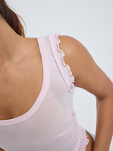 Seamless Basic Cotton Crop Top | Baumwolle Tank Top Pale Rose