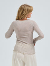 Seamless Basic Cotton Elvira | Baumwolle L/S T-Shirt Desert Melange