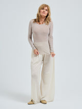 Seamless Basic Cotton Elvira | Baumwolle L/S T-Shirt Desert Melange