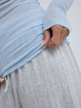 Seamless Basic Cotton Elvira | Baumwolle L/S T-Shirt Hazy Sky