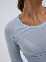Seamless Basic Cotton Elvira | Baumwolle L/S T-Shirt Hazy Sky