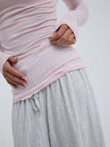 Seamless Basic Cotton Elvira | Baumwolle L/S T-Shirt Pale Rose