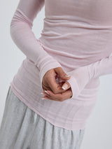 Seamless Basic Cotton Elvira | Baumwolle L/S T-Shirt Pale Rose