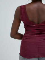 Seamless Basic Cotton Lacey | Baumwolle Tank Top Burgundy