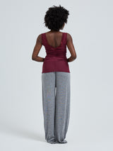 Seamless Basic Cotton Lacey | Baumwolle Tank Top Burgundy