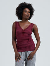 Seamless Basic Cotton Lacey | Baumwolle Tank Top Burgundy