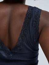Seamless Basic Cotton Lacey | Baumwolle Tank Top Midnight