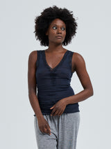 Seamless Basic Cotton Lacey | Baumwolle Tank Top Midnight
