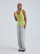 Seamless Basic Cotton Lacey | Baumwolle Tank Top Neon Yellow