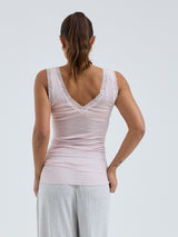 Seamless Basic Cotton Lacey | Baumwolle Tank Top Pale Rose