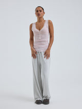 Seamless Basic Cotton Lacey | Baumwolle Tank Top Pale Rose