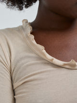 Seamless Basic Cotton Romance | Baumwolle L/S T-Shirt Dark sand