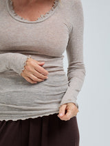 Seamless Basic Cotton Romance | Baumwolle L/S T-Shirt Desert Melange