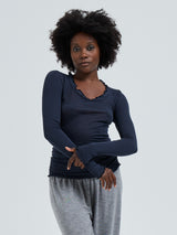 Seamless Basic Cotton Romance | Baumwolle L/S T-Shirt Midnight