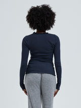 Seamless Basic Cotton Romance | Baumwolle L/S T-Shirt Midnight