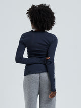 Seamless Basic Cotton Romance | Baumwolle L/S T-Shirt Midnight