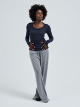 Seamless Basic Cotton Romance | Baumwolle L/S T-Shirt Midnight