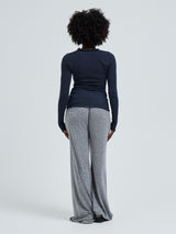 Seamless Basic Cotton Romance | Baumwolle L/S T-Shirt Midnight