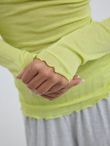 Seamless Basic Cotton Romance | Baumwolle L/S T-Shirt Neon Yellow