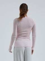 Seamless Basic Cotton Romance | Baumwolle L/S T-Shirt Pale Rose