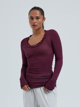 Seamless Basic Cotton Romance | Baumwolle L/S T-Shirt Vineyard
