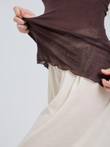 Seamless Basic Cotton Roseanna | Baumwolle S/S T-Shirt Java