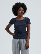 Seamless Basic Cotton Roseanna | Baumwolle S/S T-Shirt Midnight