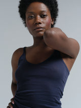 Seamless Basic Cotton Spaghetti | Baumwolle Strap Top Night Sky