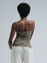 Seamless Basic Cotton Spaghetti | Baumwolle Strap Top Tea Leaf