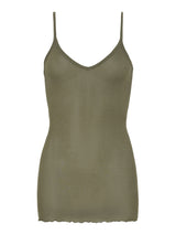 Seamless Basic Cotton Spaghetti | Baumwolle Strap Top Tea Leaf