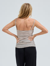 Seamless Basic Cotton Spaghetti | Baumwolle Strap Top Desert Melange