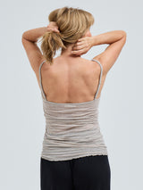 Seamless Basic Cotton Spaghetti | Baumwolle Strap Top Desert Melange