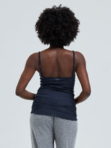 Seamless Basic Cotton Spaghetti | Baumwolle Strap Top Midnight