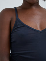 Seamless Basic Cotton Spaghetti | Baumwolle Strap Top Midnight