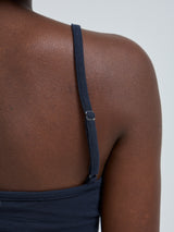 Seamless Basic Cotton Spaghetti | Baumwolle Strap Top Midnight