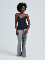 Seamless Basic Cotton Spaghetti | Baumwolle Strap Top Midnight