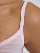 Seamless Basic Cotton Spaghetti | Baumwolle Strap Top Pale Rose